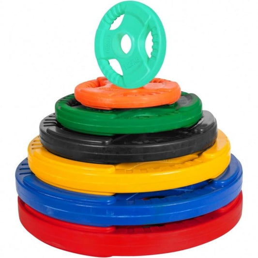 Disque olympique en caoutchouc 50/51mm avec poignées grip - Gorilla Sports France