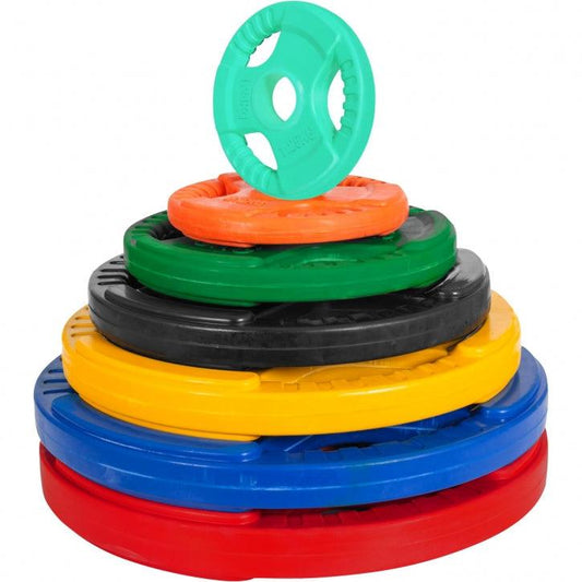 Disque olympique en caoutchouc avec poignées grip - Gorilla Sports France