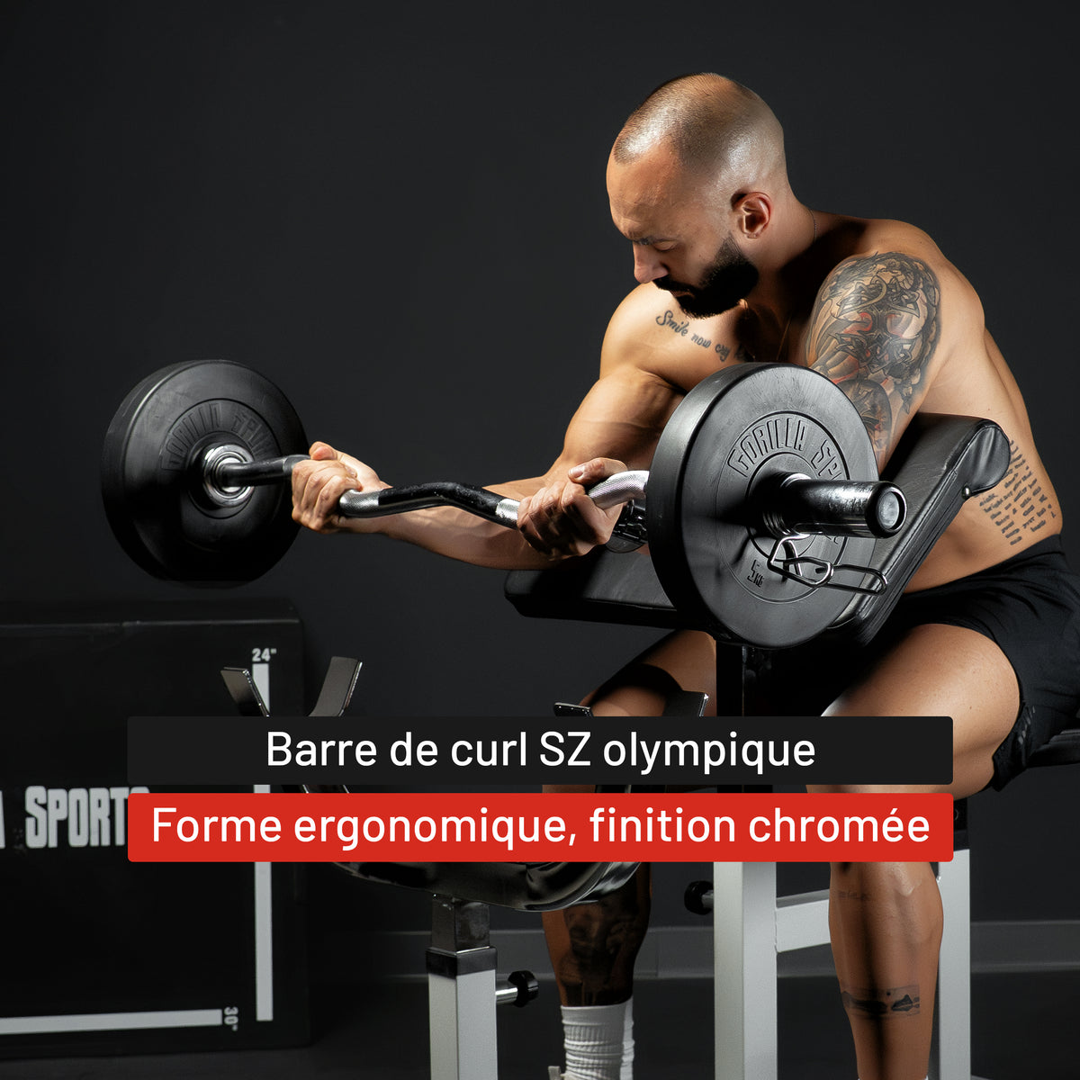 Barre de curl SZ 120 cm - 50/51 mm