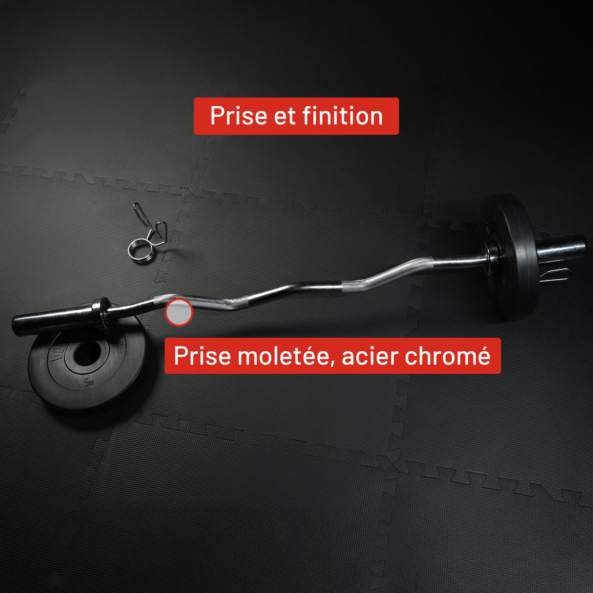 Barre de curl SZ 120 cm - 50/51 mm