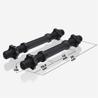 Set de barres d'haltères courtes de 35 cm avec stop-disques en étoile - Gorilla Sports France