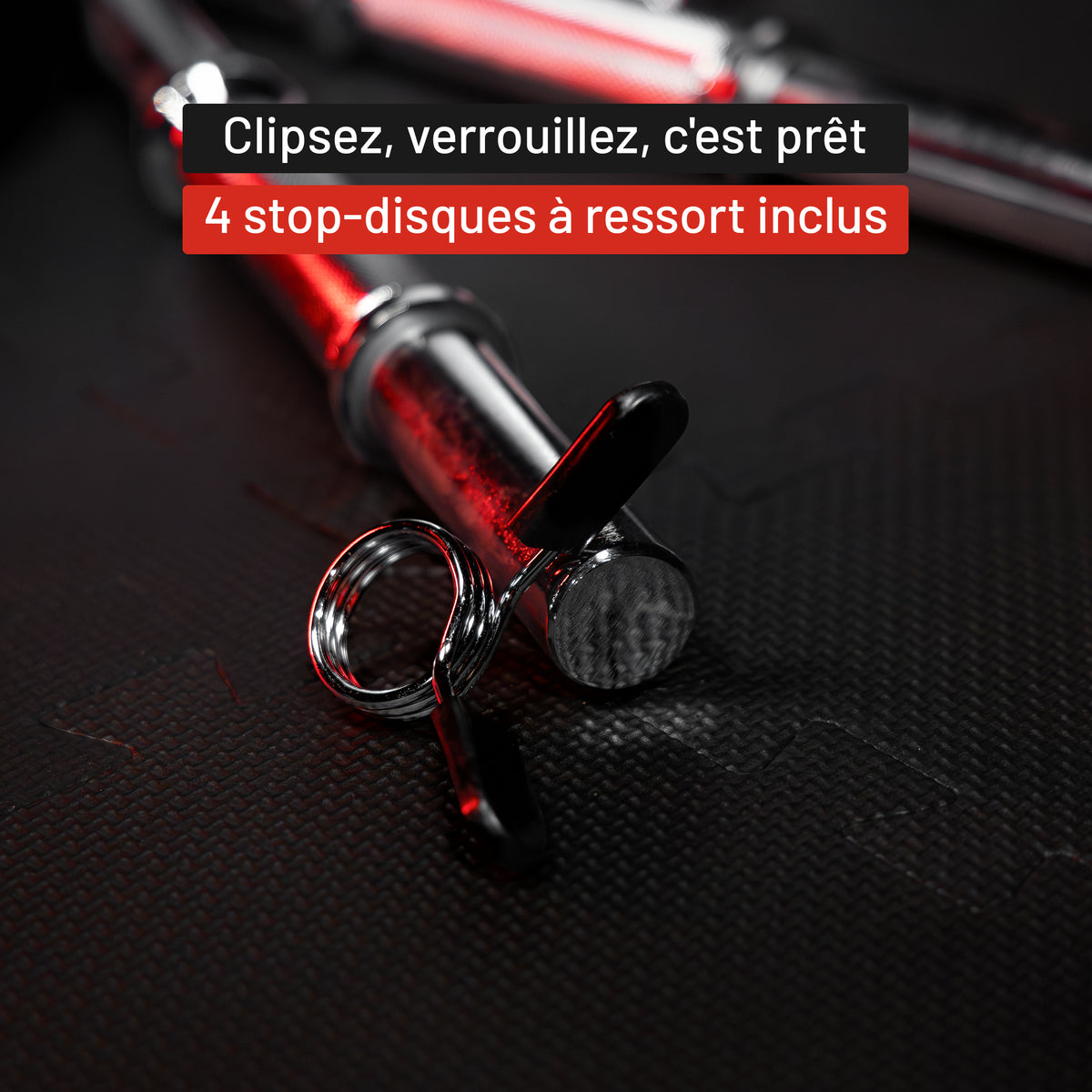 Set d'haltères courts de 35 cm avec stop-disques à ressort