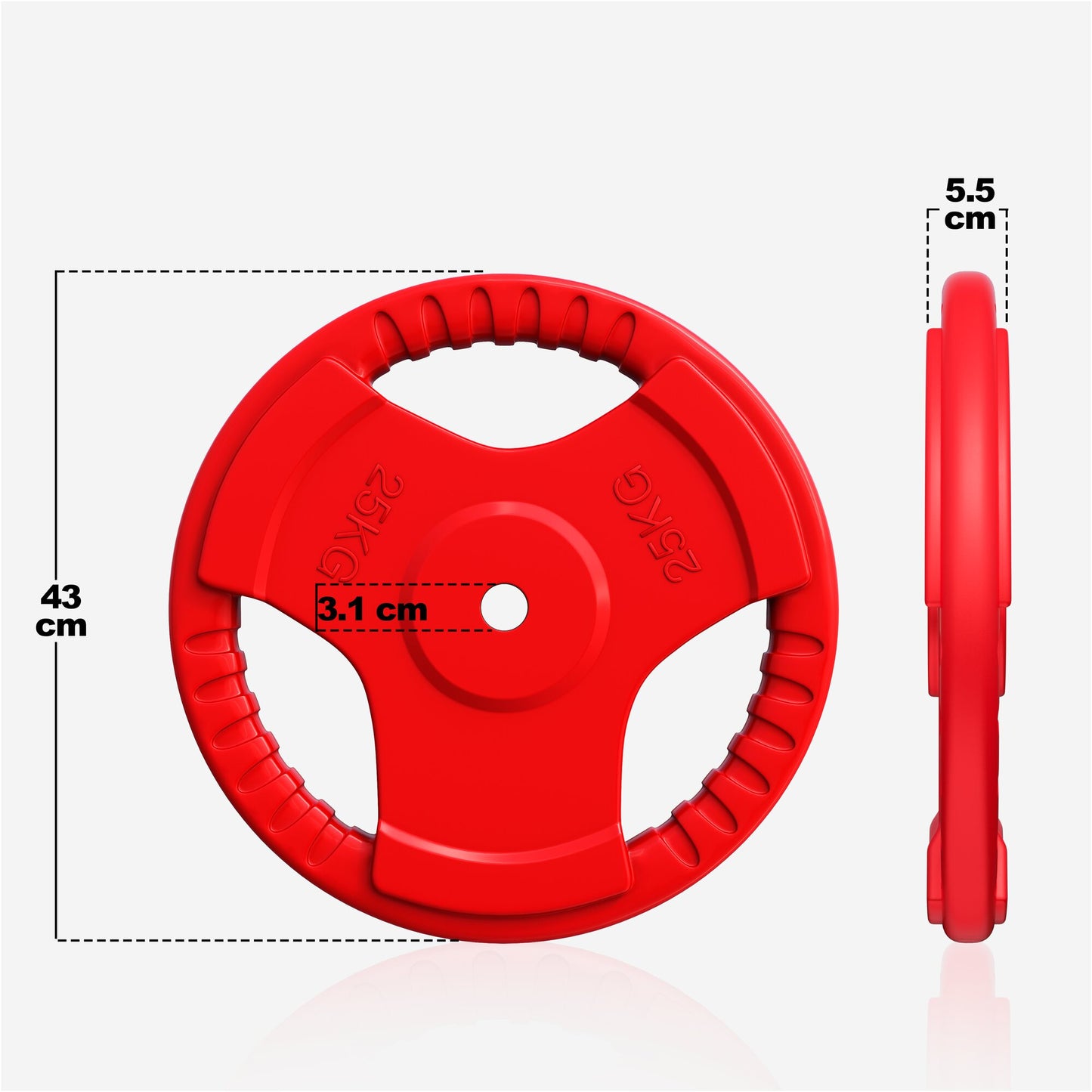 Disque en caoutchouc avec poignées 30/31 mm
