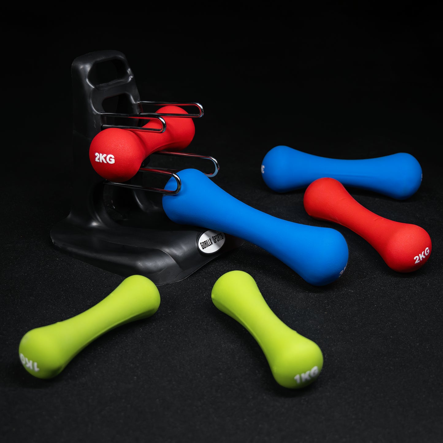 Set d'haltères en néoprène 12 kg