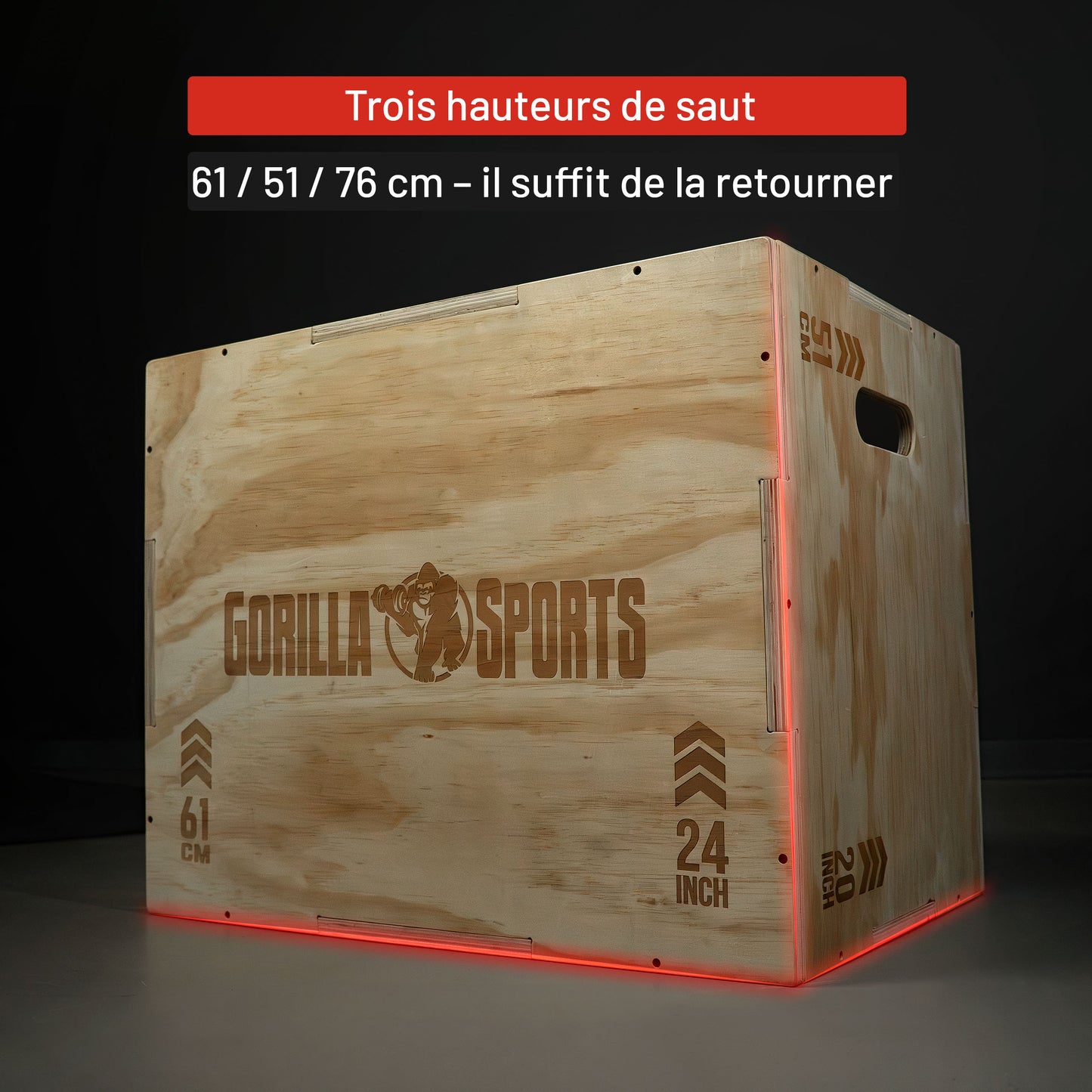 Plyo Box 3 en 1 en bois