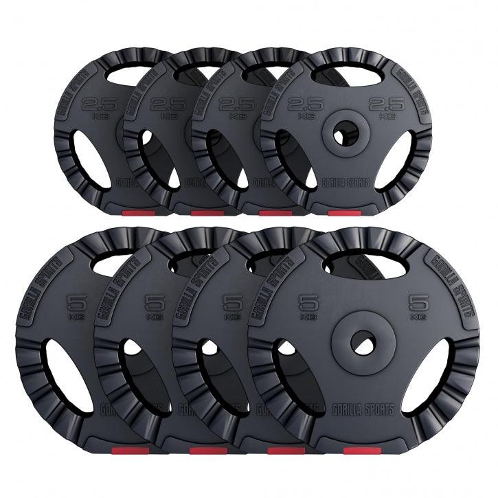 Disques d'haltères en plastique avec grip - Gorilla Sports France