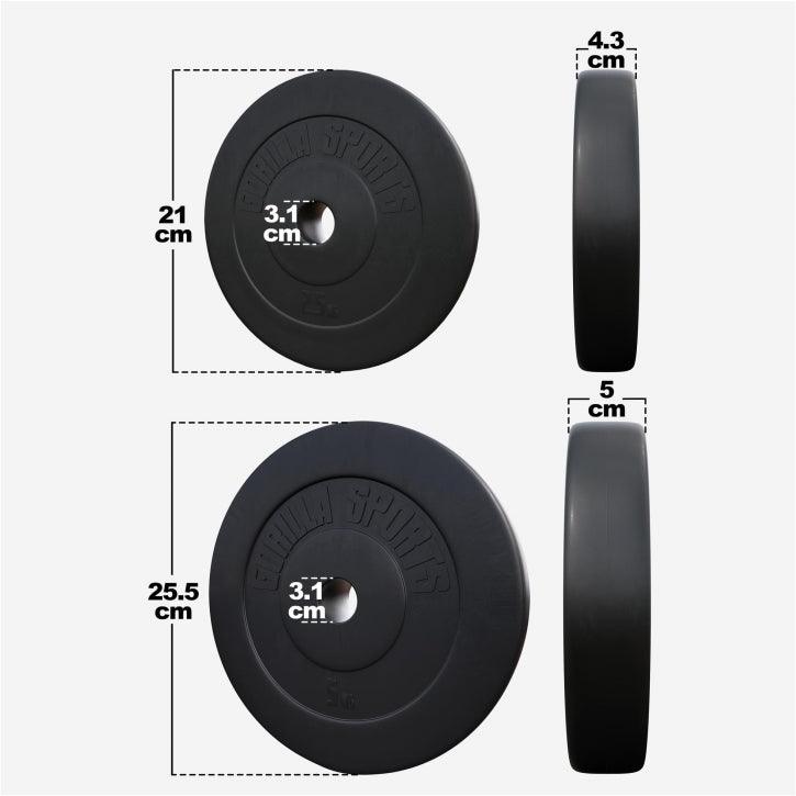 Disques d’haltères en plastique - Gorilla Sports France