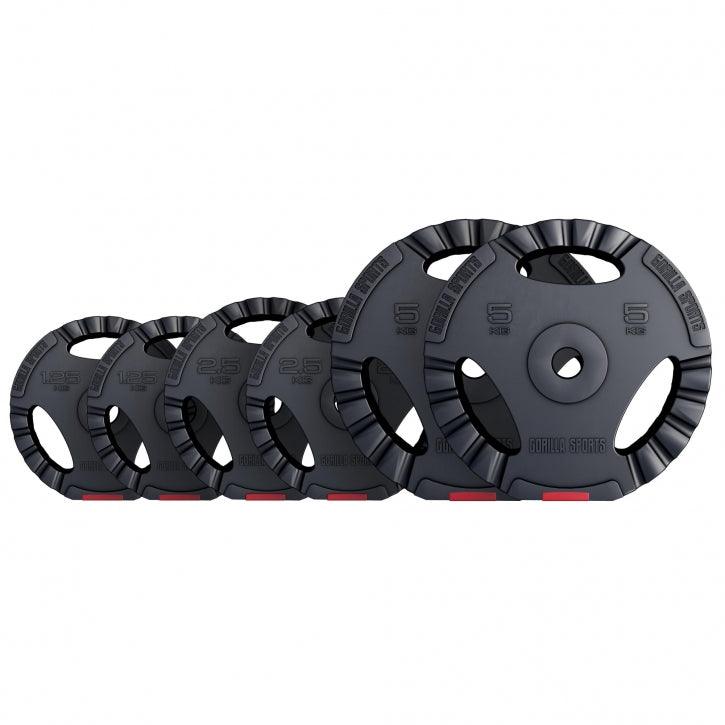 Disques d'haltères en plastique avec grip - Gorilla Sports France