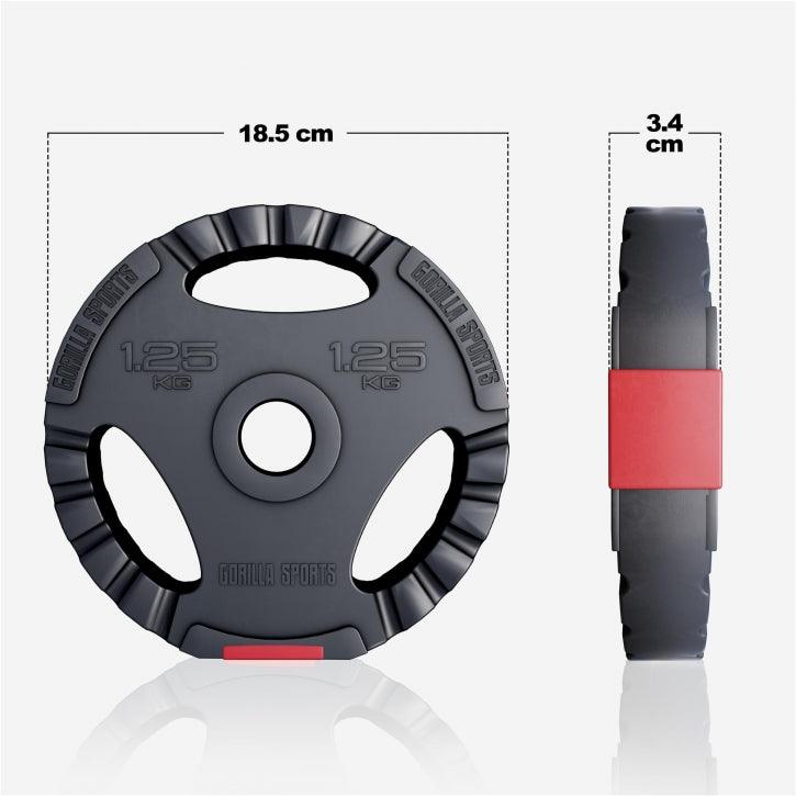 Disques d'haltères en plastique avec grip - Gorilla Sports France