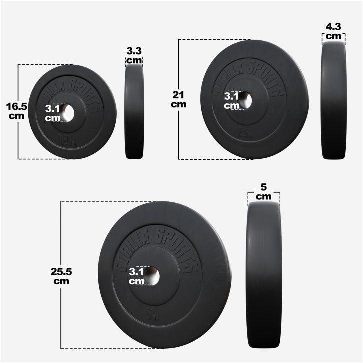 Disques d’haltères en plastique - Gorilla Sports France