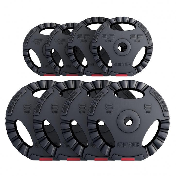 Disques d'haltères en plastique avec grip - Gorilla Sports France
