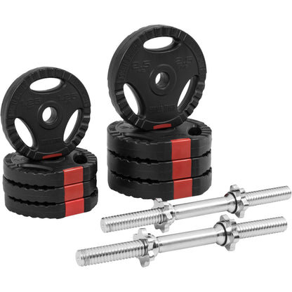 Set d'haltères courts en plastique 20 kg - Gorilla Sports France