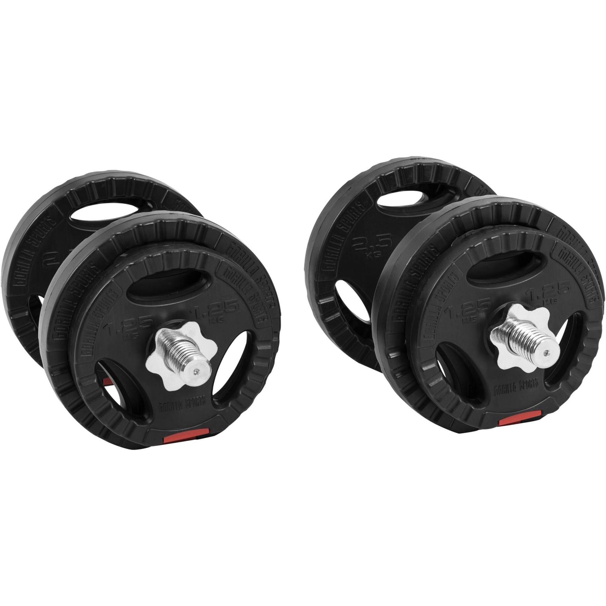 Set d'haltères courts en plastique 20 kg - Gorilla Sports France