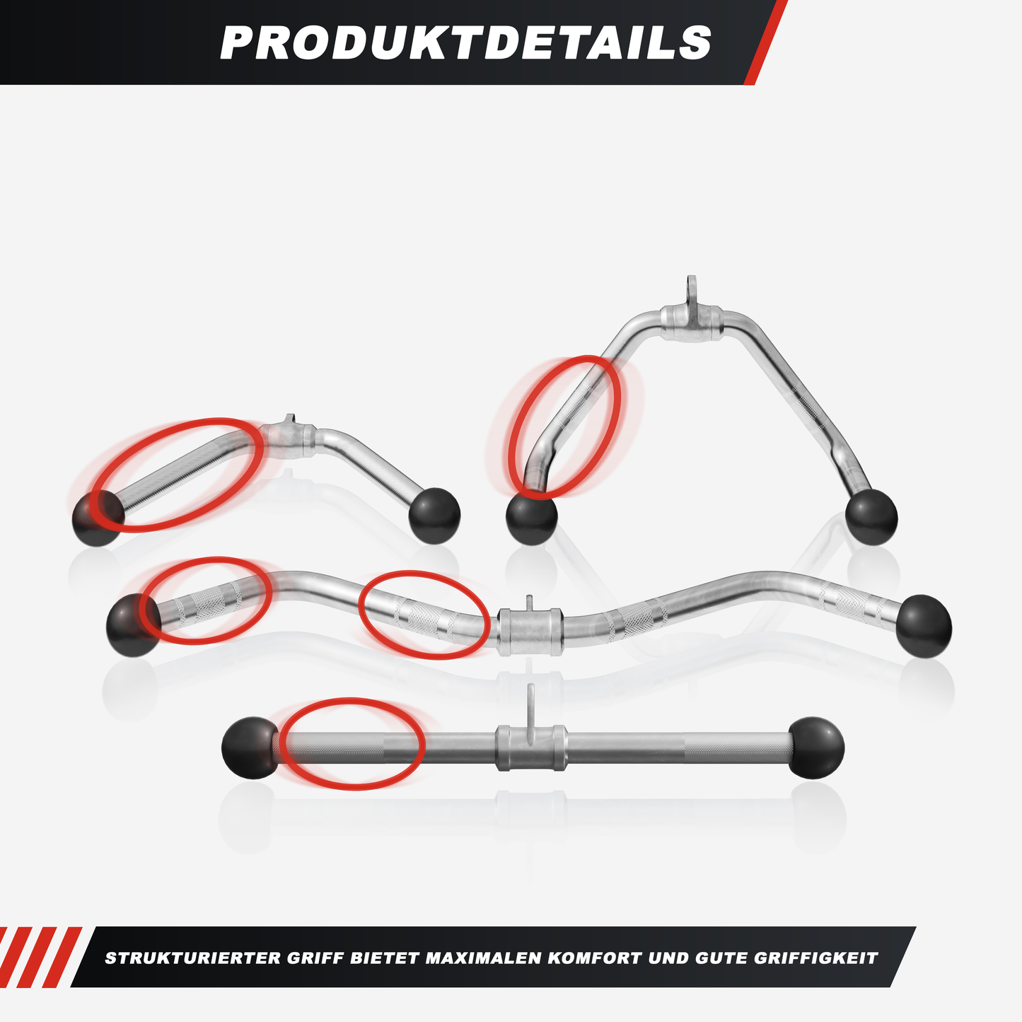 Lot de 4 barres de traction
