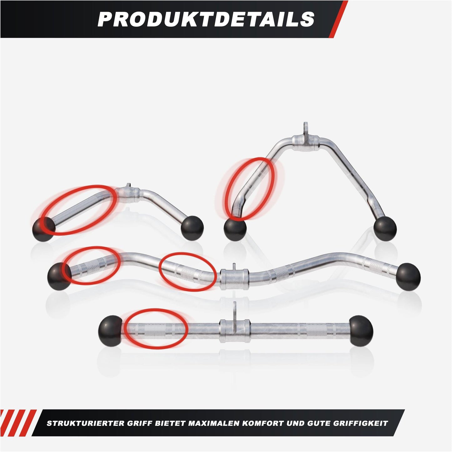 Lot de 4 barres de traction