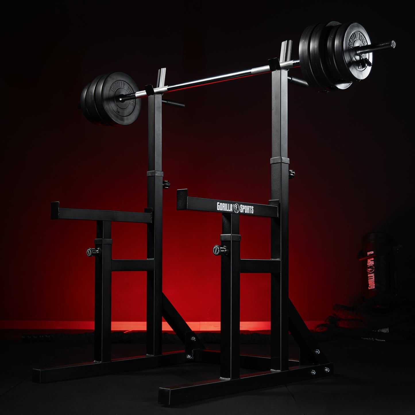 Rack à squat avec barre 30 mm et disques 30 kg