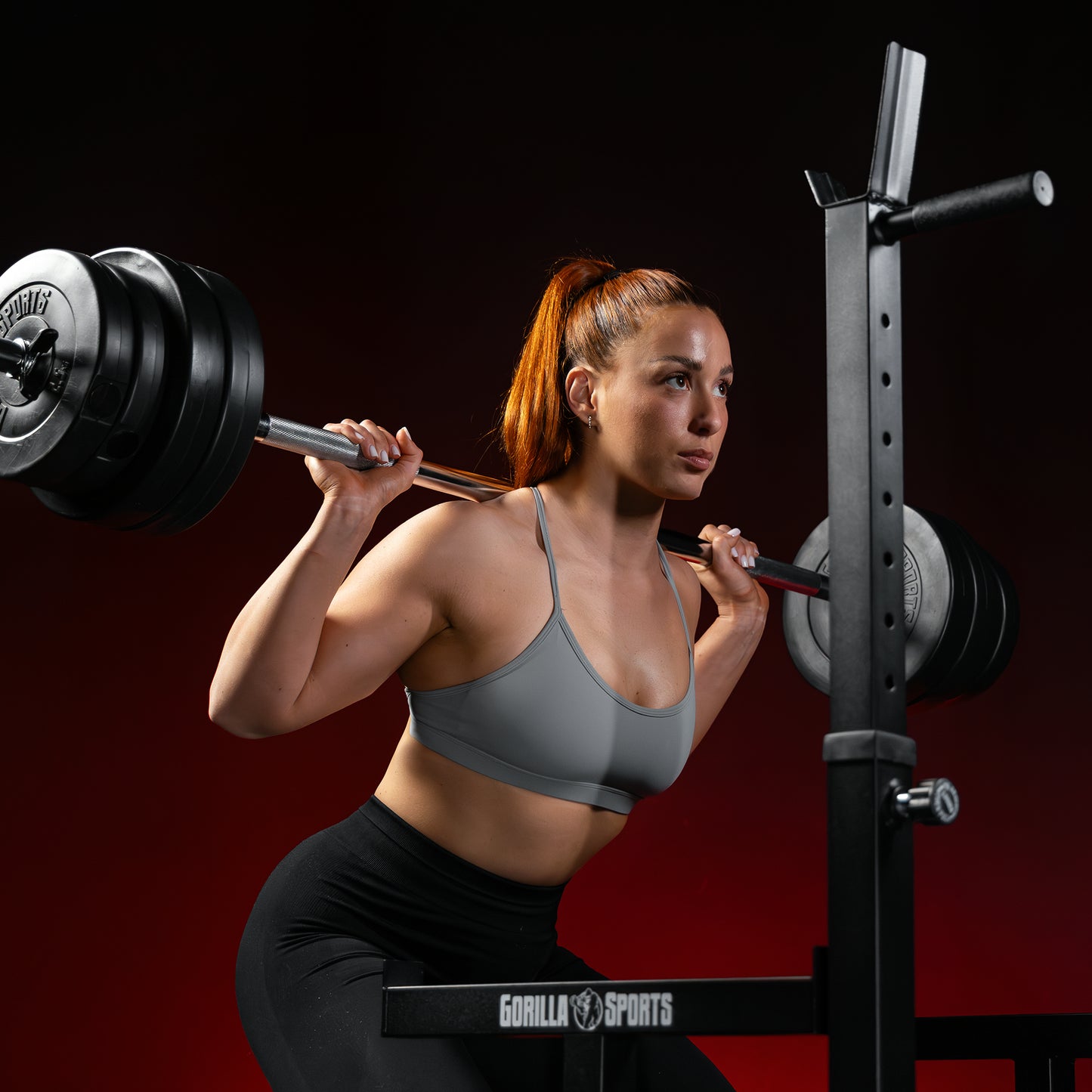 Rack à squat avec barre 30 mm et disques 30 kg
