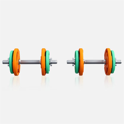 Set d'haltères courts en caoutchouc grip 20 kg avec stop-disques