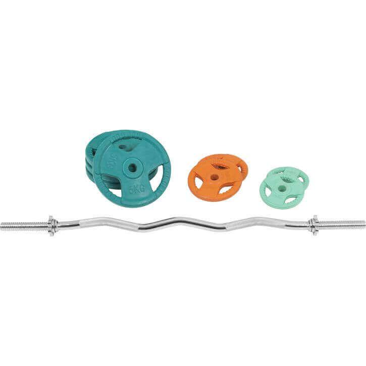 Set d’haltères curl SZ en caoutchouc grip 35 kg - Gorilla Sports France