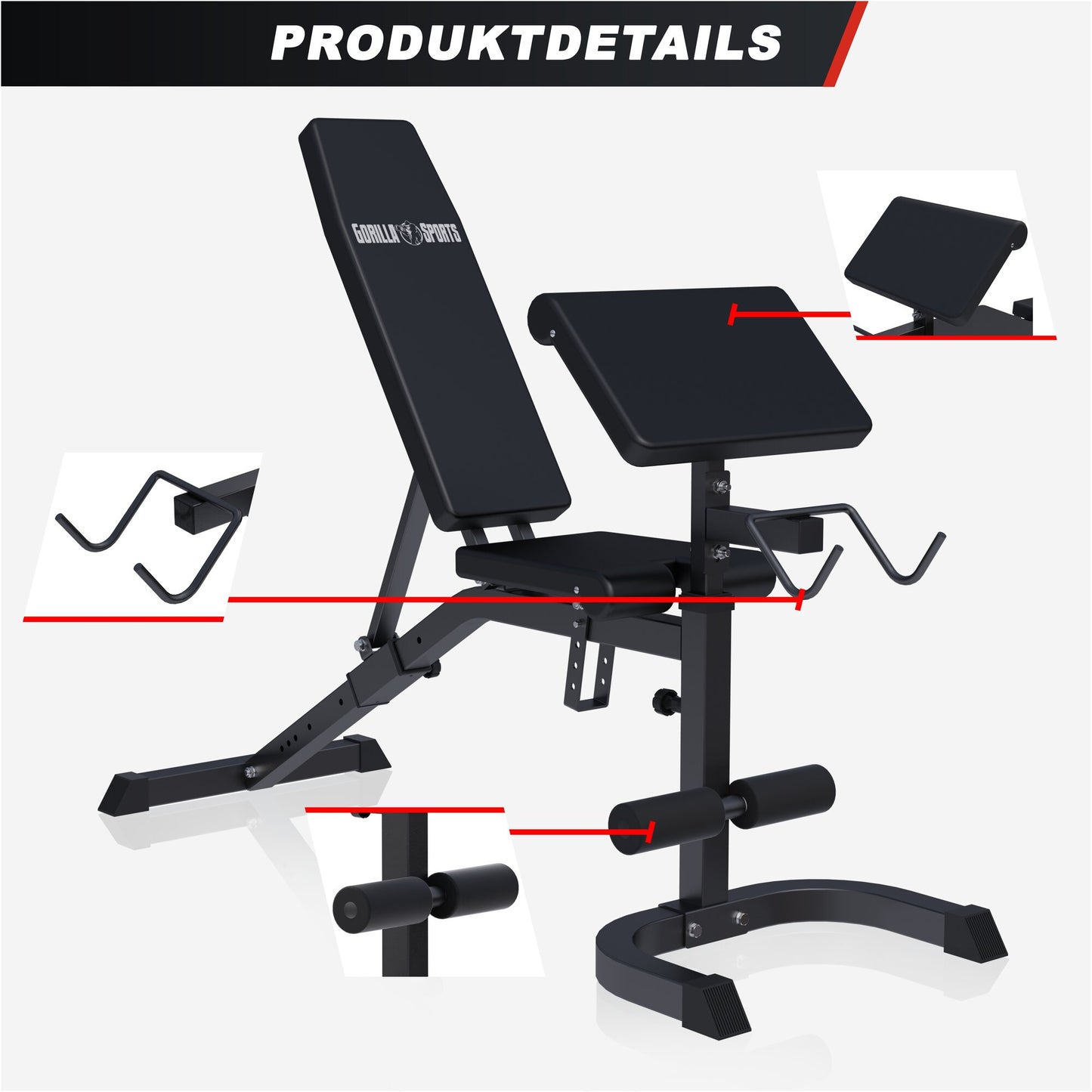 Banc de musculation incliné réglable