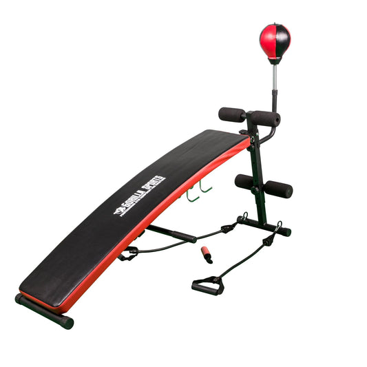 Banc pour abdominaux avec punching-ball