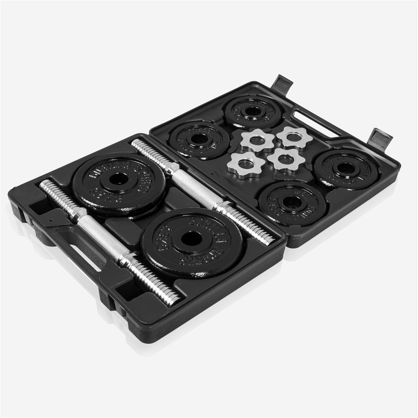 Set d’haltères courts 20 kg avec mallette