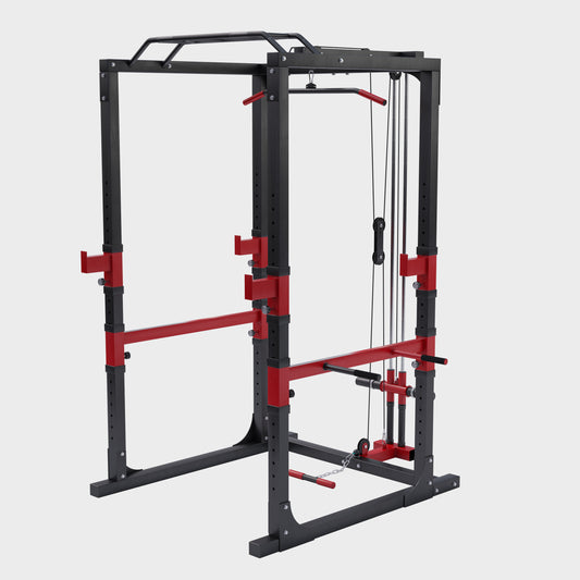 Cage de musculation Power Rack avec poulie intégrée