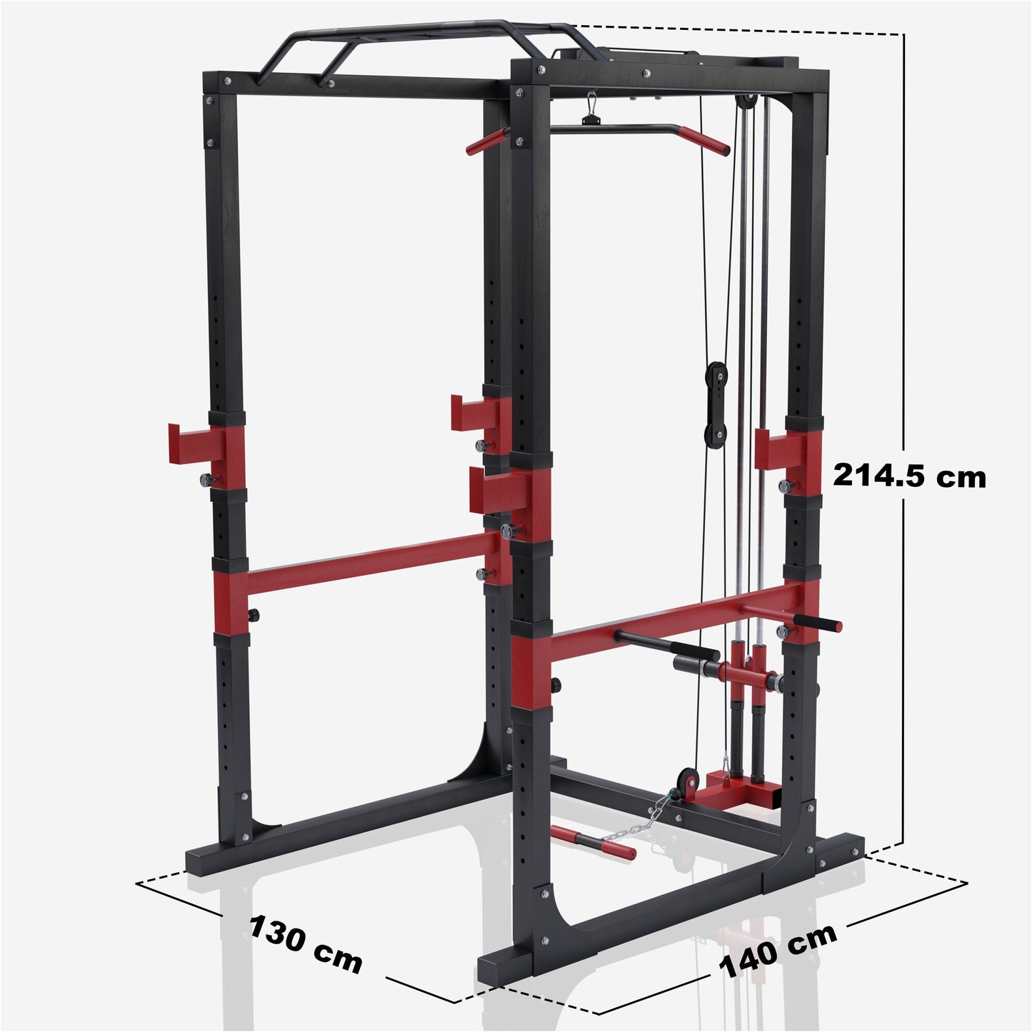 Cage de musculation Power Rack avec poulie intégrée