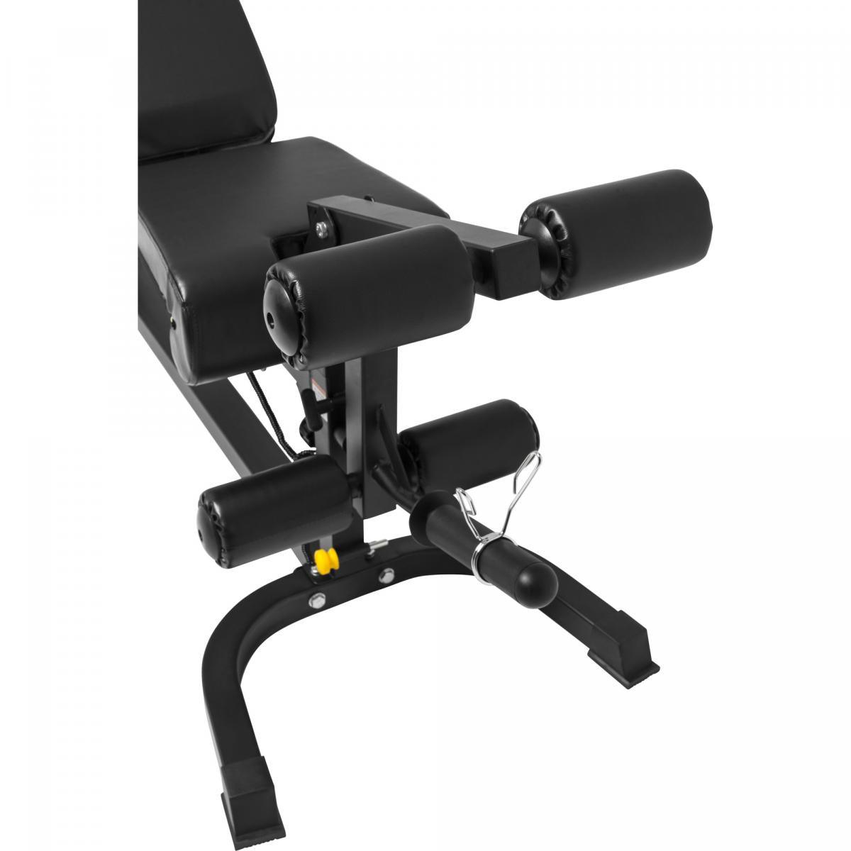 Banc inclinable réglable avec extension de jambe et pupitre à biceps - Gorilla Sports France