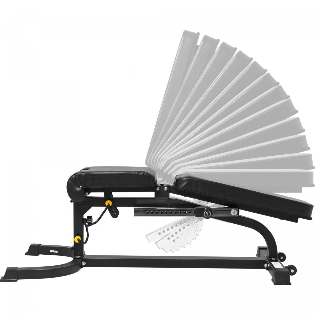 Banc inclinable réglable avec extension de jambe et pupitre à biceps - Gorilla Sports France