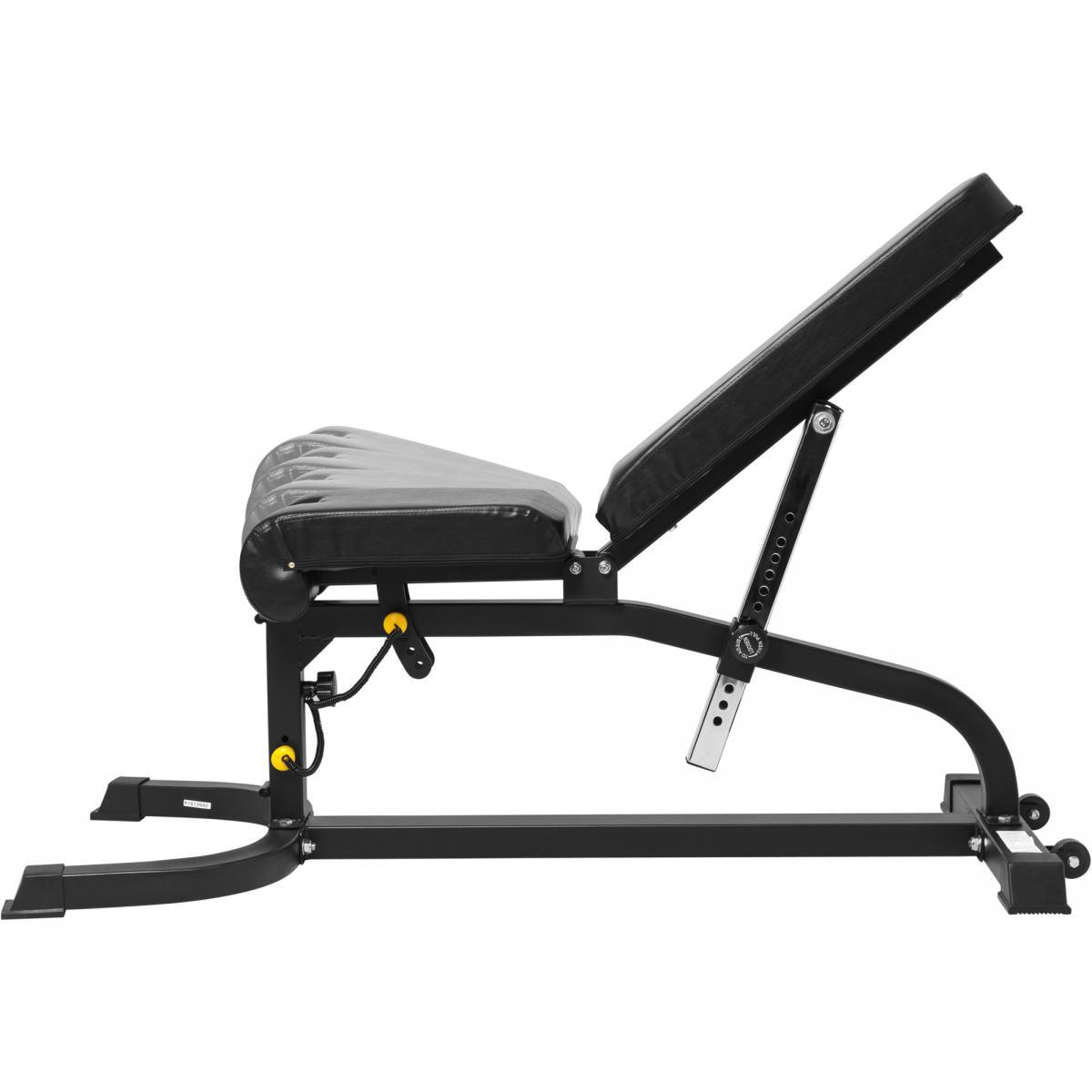 Banc inclinable réglable avec extension de jambe et pupitre à biceps - Gorilla Sports France