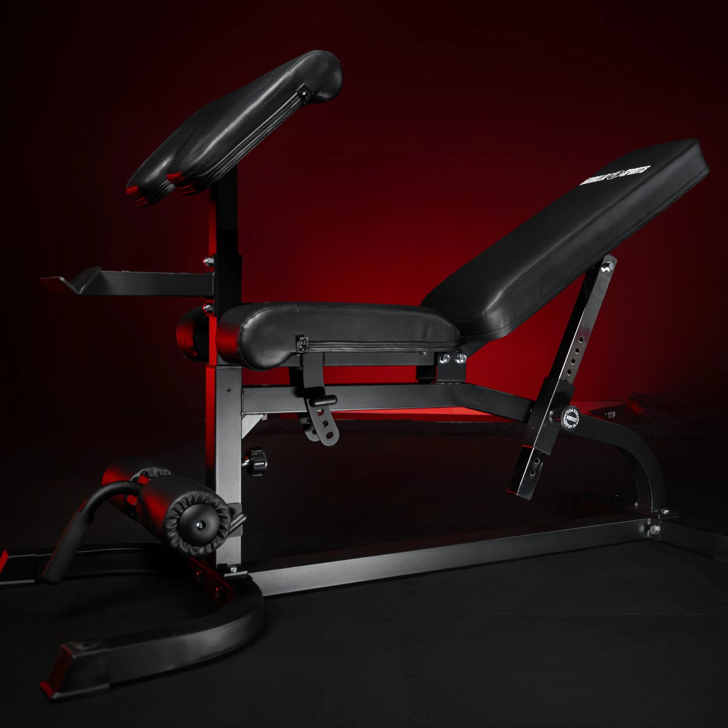 Banc inclinable réglable avec extension de jambes et pupitre à biceps