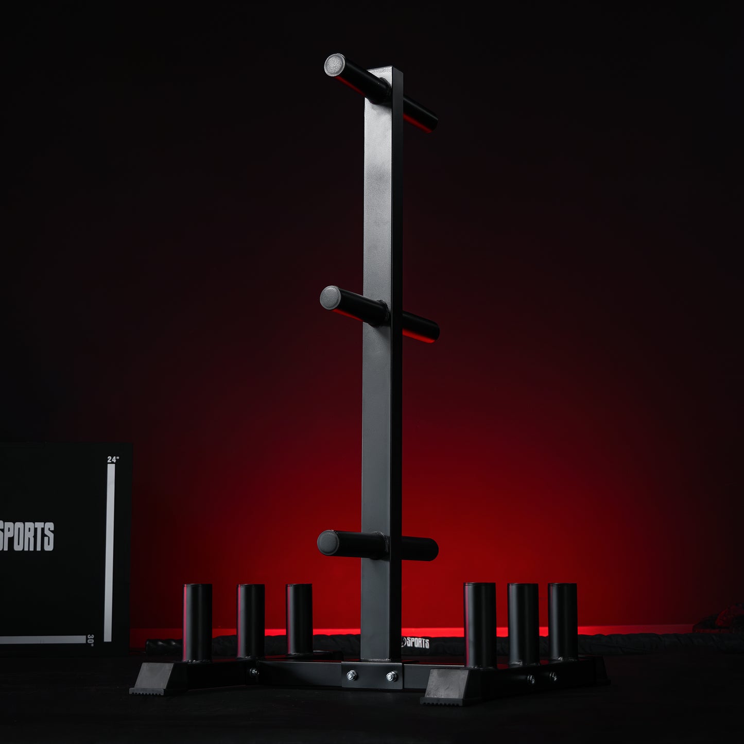 Rack pour disques et barres olympiques