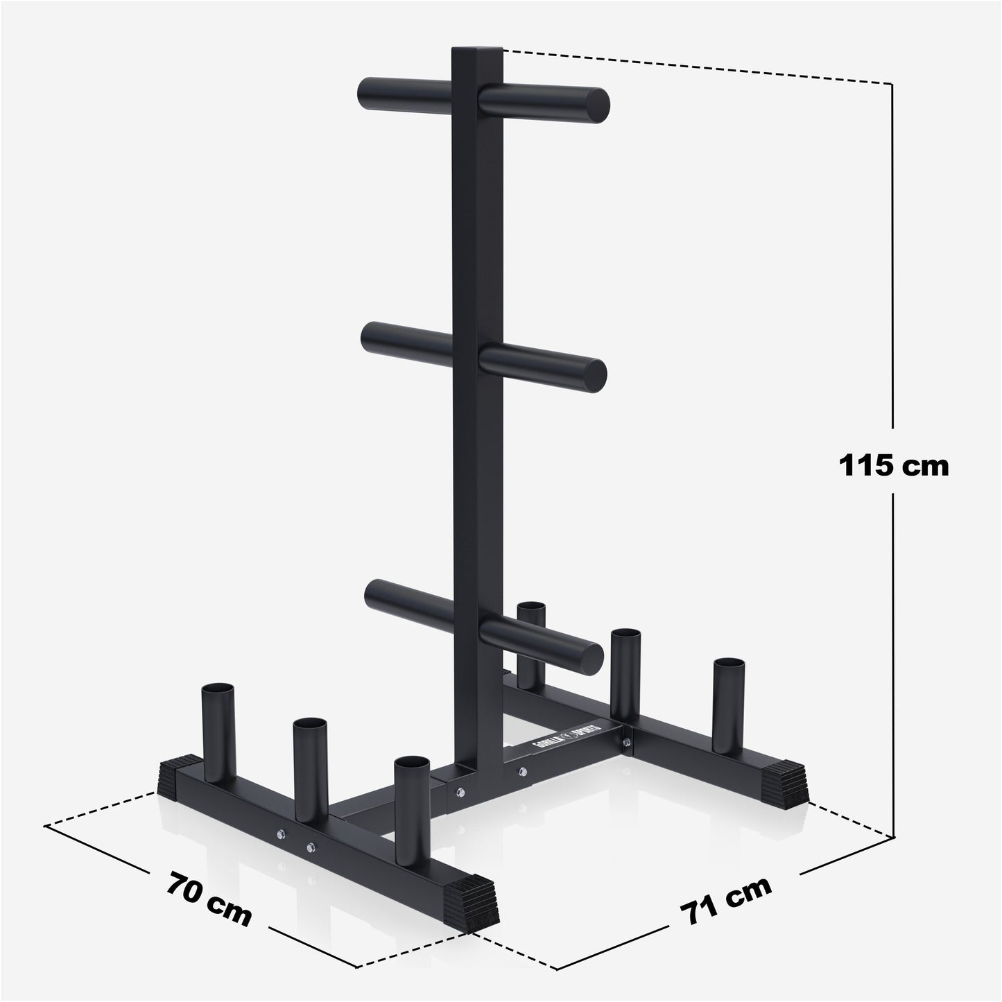 Rack pour disques et barres olympiques