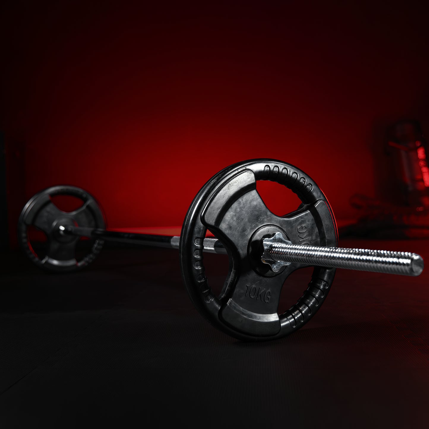 Barre longue de musculation 180 cm avec stop disques en étoile