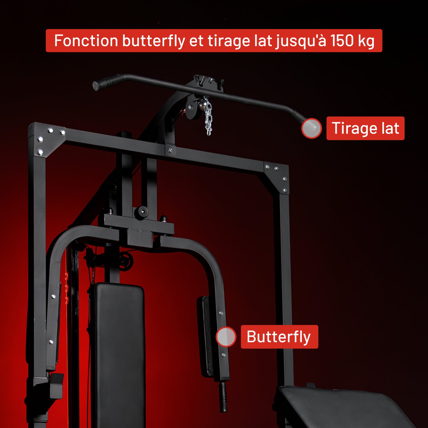 Home Gym avec banc de musculation réglable