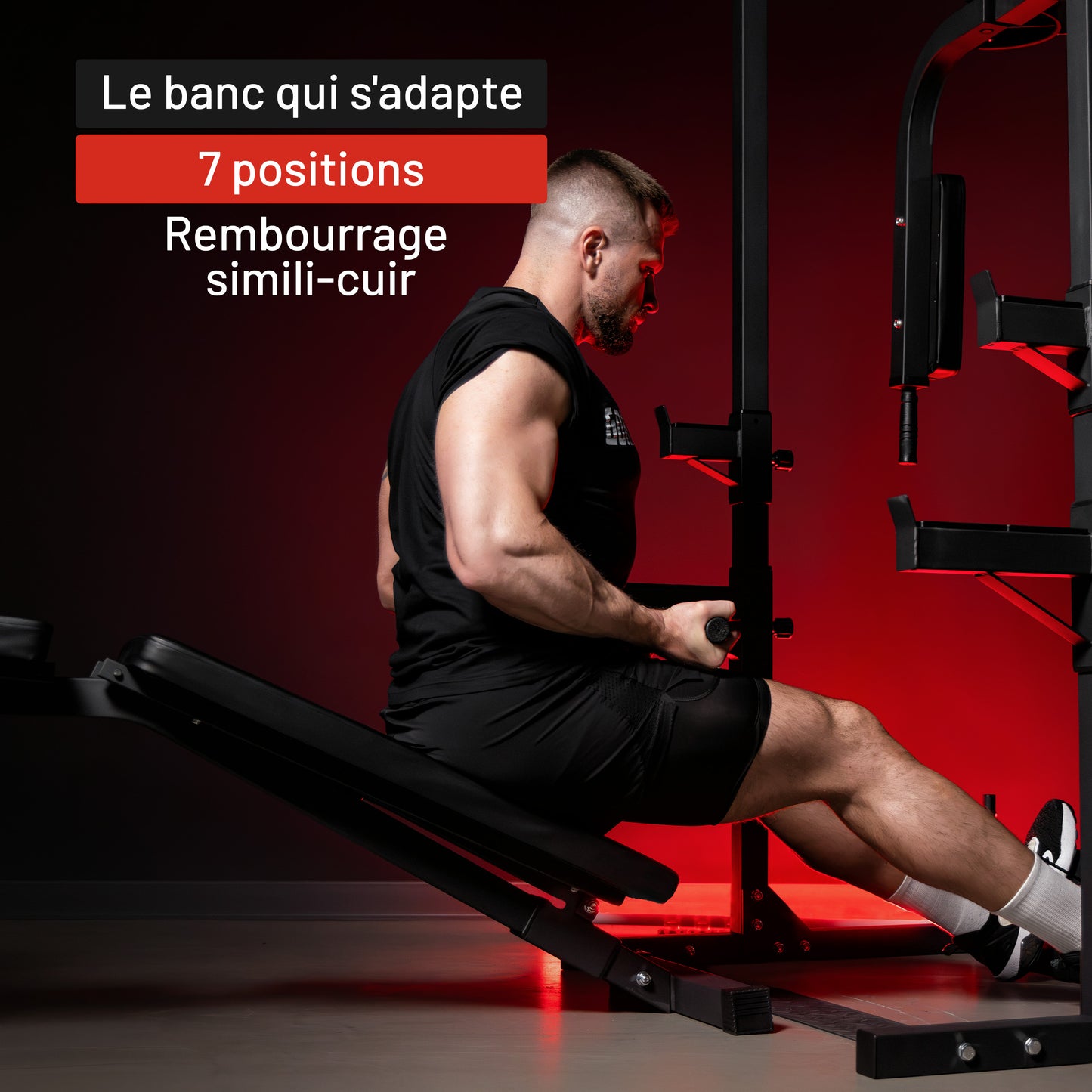 Home Gym avec banc de musculation réglable