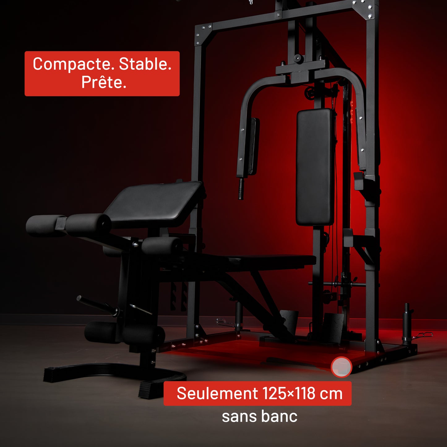 Home Gym avec banc de musculation réglable