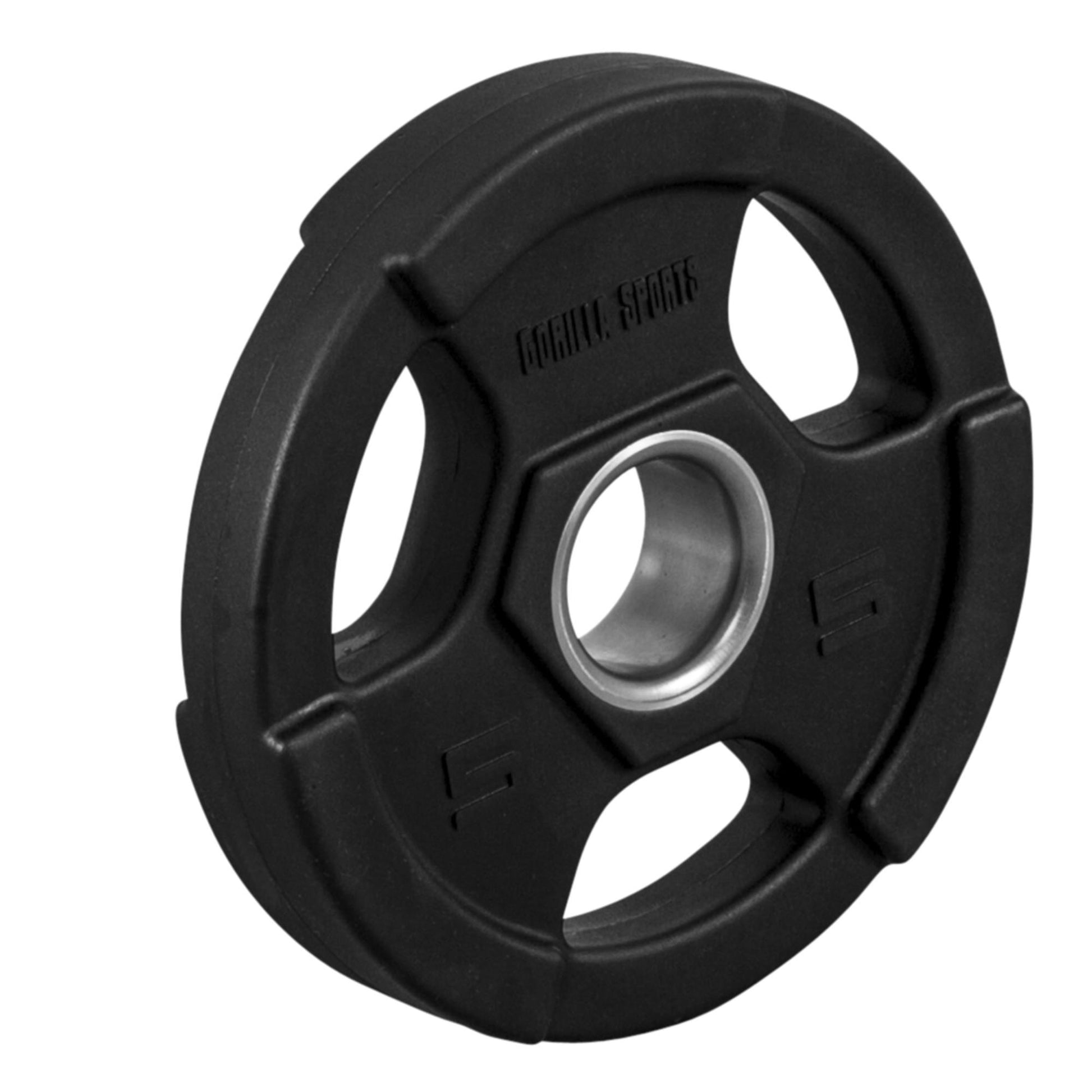 Set d'haltères longs olympiques en plastique avec poignées Gripper 130 kg - Gorilla Sports France