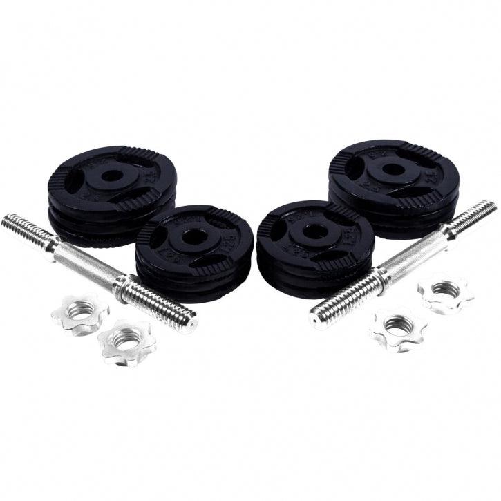 Set d'haltères courts grip 27,5 kg - Gorilla Sports France
