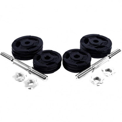 Set d'haltères courts grip 27,5 kg - Gorilla Sports France