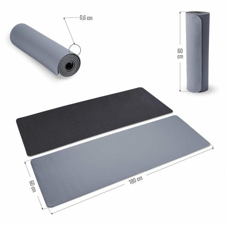 Tapis de yoga 180 x 60 x 0,6 cm - Gorilla Sports France