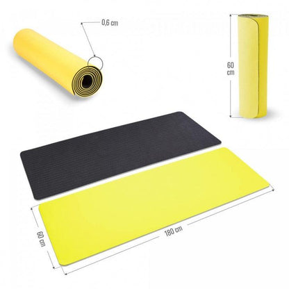 Tapis de yoga 180 x 60 x 0,6 cm - Gorilla Sports France