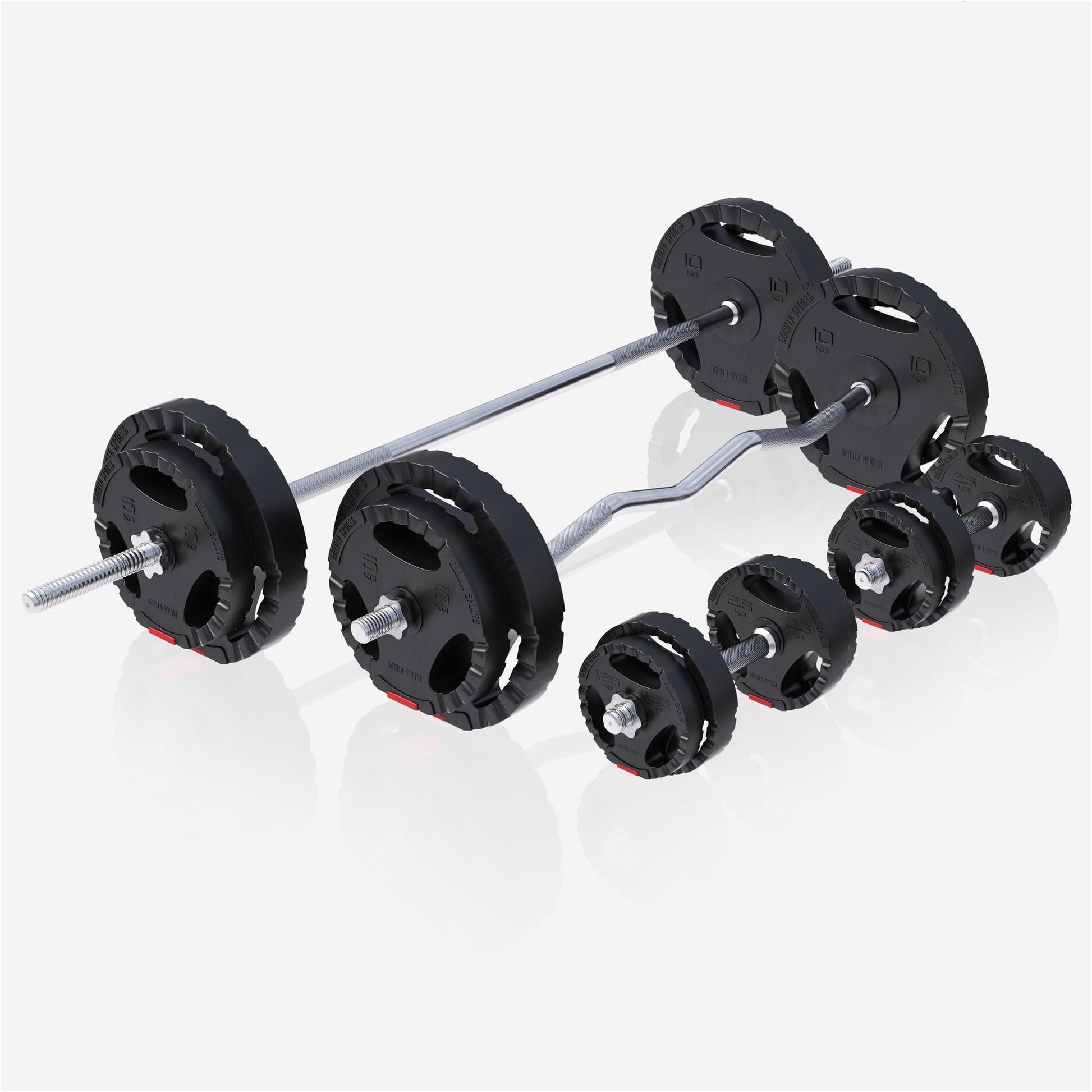 Set de musculation complet 48 pièces - Gorilla Sports France