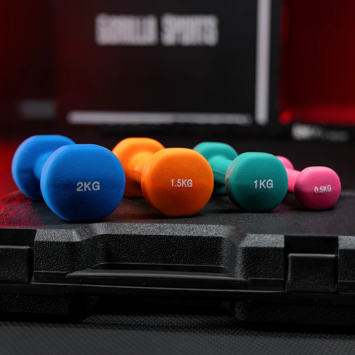 Set d'haltères fitness 10 kg avec coffret de rangement