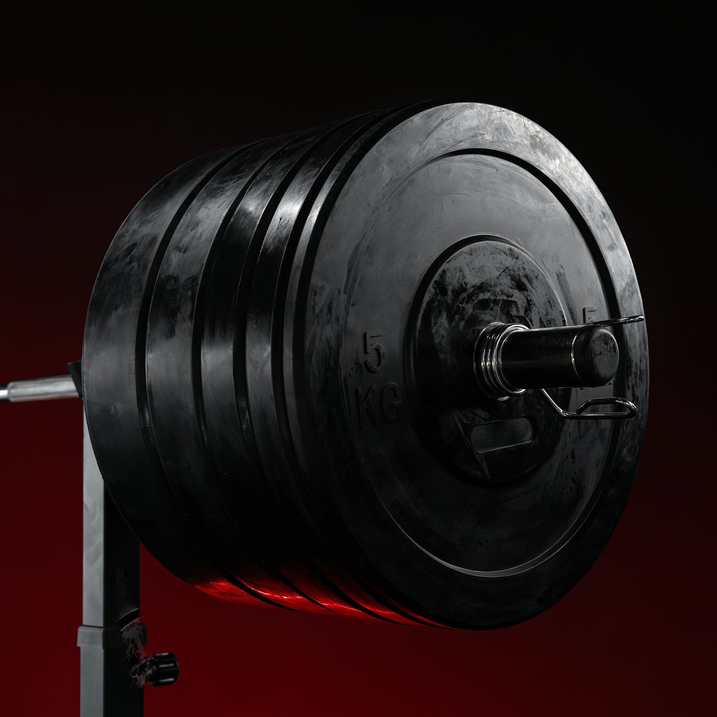 Set d'haltères longs olympiques avec rack à squat