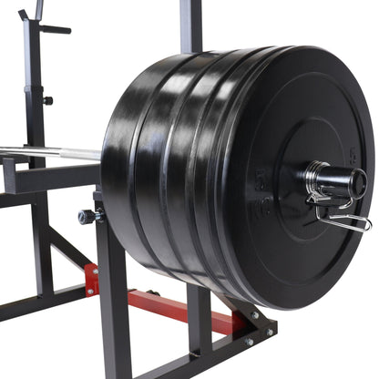 Set d'haltères longs olympiques avec rack à squat 170 kg - Gorilla Sports France