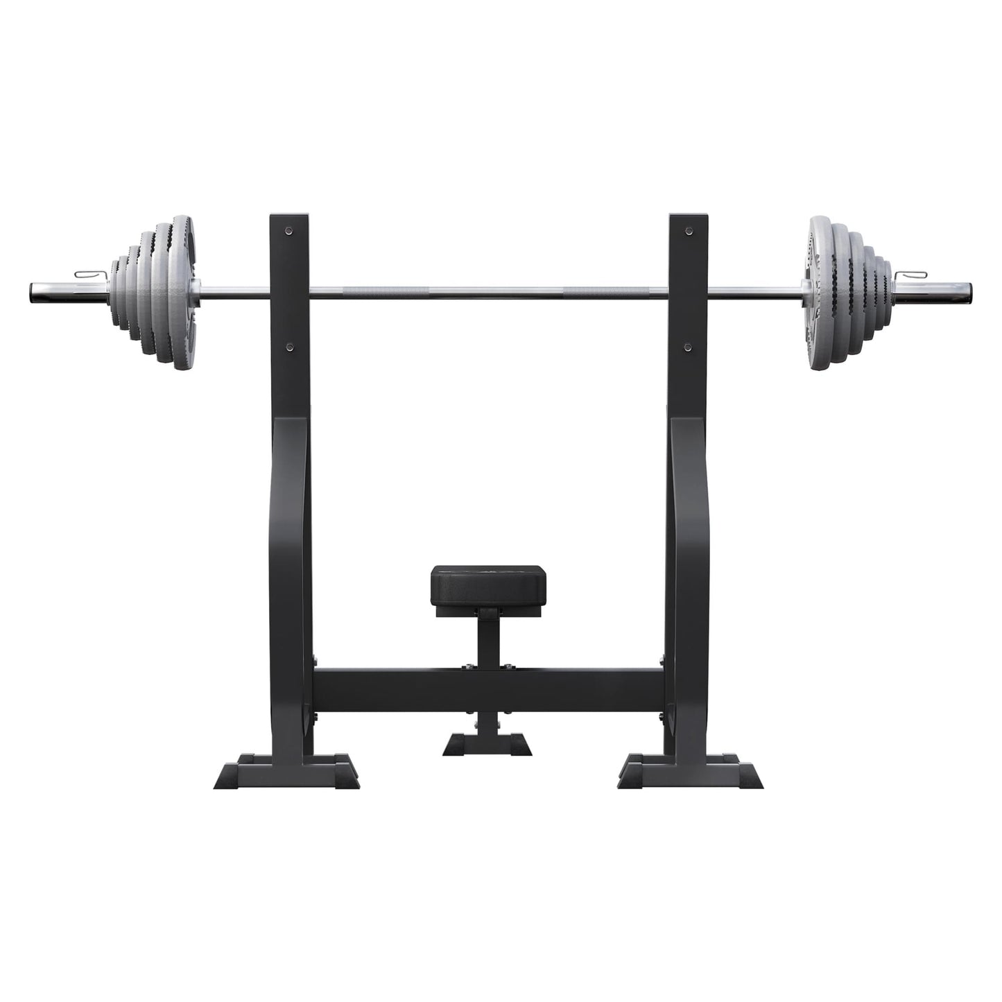 Banc de musculation avec support et set d'haltères olympiques 130 kg - Gorilla Sports France