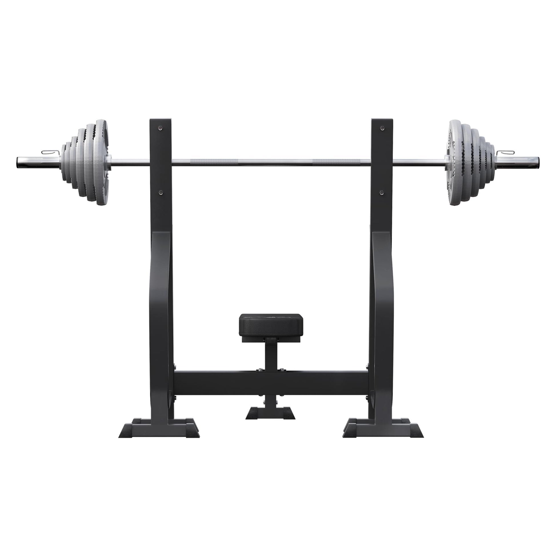 Banc de musculation avec support et set d'haltères olympiques 130 kg - Gorilla Sports France