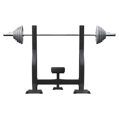 Banc de musculation avec support et set d'haltères olympiques 130 kg - Gorilla Sports France